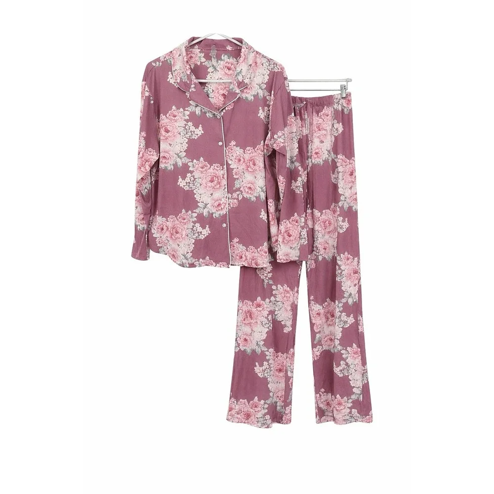 NWOT Flora‎ by Flora Nikrooz Women's Lindsay Pink Floral Pajama Set M Sleepwear